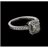 Image 2 : 14KT White Gold 1.13ctw Diamond Ring