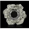 Image 1 : 14KT White Gold 3.57ctw Diamond Ring