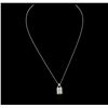 Image 1 : 10KT Yellow Gold 0.25ctw Diamond Pendant With Chain