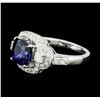 Image 2 : 14KT White Gold 2.58ct Sapphire and Diamond Ring