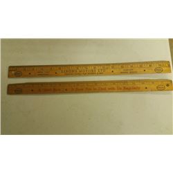 2 Imperial Oil Advertising Rulers