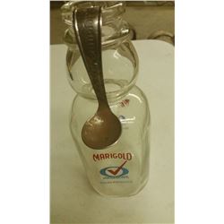 Cream Top Milk Bottle w/ spoon