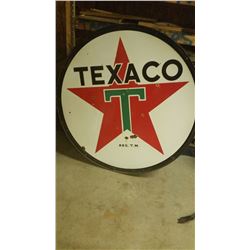 Double Sided Porcelin Texaco Sign 5ft.