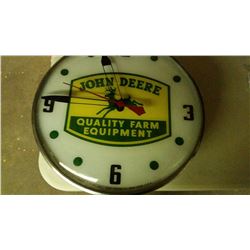 John Deere Light Up Advertising Clock - working