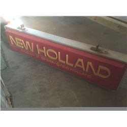 Plastic Light Up New Holland Sign 1962 2.5ft x 6ft.