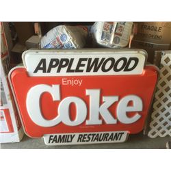 1960's Coca Cola Light Up Sign (crack on reverse) 4ft. X 5ft.
