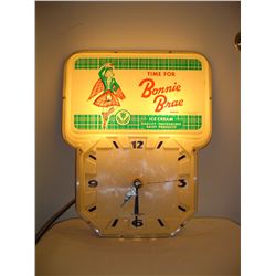 Bonnie Brae Ice Cream Advertisng Clock