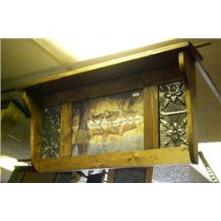 Tin Tile Shelf Built w/ reclaimed wood