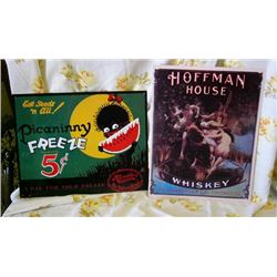 Picaninny & Hoffman Whiskey Signs Tin