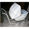 Image 2 : Wicker Baby Carriage w/ wooden spoked wheels