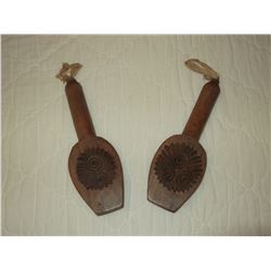 Pair wooden Butter Molds