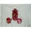Image 1 : Cranberry Crystal Set
