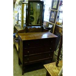 Elm Dresser/ Mirror original condition 32" wide