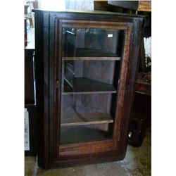 Corner Cupboard w / bevelled Glass 52" high 35" corner - corner