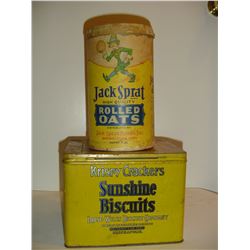 Advertising Tins Rolled Oats Biscuits