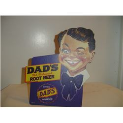Dad's Rootbeer Cardboard Store Counter Advertising Sign