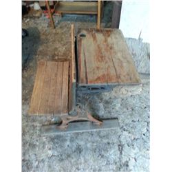 2 wooden Childrens School Desks