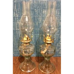 2 Matching Coal Oil Lamps