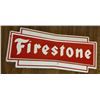 Image 1 : Small Firestone Tin Sign approx. 14" x 5"