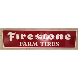 Firestone Farm Tire Sign Mint NOS approx. 10" x 10"
