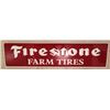 Image 1 : Firestone Farm Tire Sign Mint NOS approx. 10" x 10"