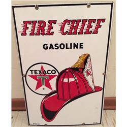 porcelin Vintage Texaco Fire Chief Pump Sign