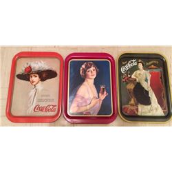 3 NOS Coca Cola Trays  x 3