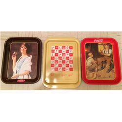 3 Coca Cola Trays x 3
