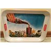 Image 1 : coca Cola 1960 White Tray with Coke Bottle