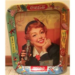 1950's Coca Cola Tray with Girl