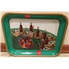 Image 1 : 1960's Coca Cola Tray Green w/ Coke Bottles