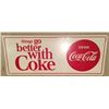 Image 1 : 1960's NOS Coca Cola Tin Sign approx. 14" x 30"