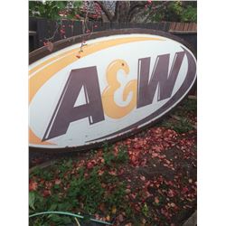 A & W Sign 5ft. X 12ft. Electrical Components Inside , No Bulbs