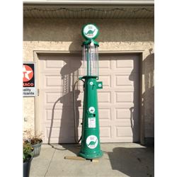 Gilbert & Baker Single Visible Gas Visible Gas Pump w/ Reproduction Globe