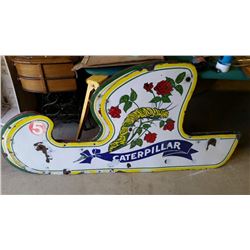 1940's Caterpillar Porcelain Sign - Green