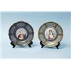 Image 1 : An important set of 12 antique French porcelain wall plates. Handpainted with portraits of variou…