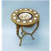 Image 1 : A very good antique Viennese porcelain mounted giltwood salon table. Circular top inlaid with a l…