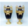 Image 1 : A fine pair of antique French Empire style Sevres porcelain covered Napoleonic vases with bronze …