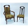 Image 2 : ART NOUVEAU - LOUIS MAJORELLE. "Ombrelles." A very good French carved fruitwood 4 piece salon set…