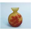 Image 1 : ART NOUVEAU - EMILE GALLE. A cabinet size French cameo glass vase. The flat flask shaped body ove…