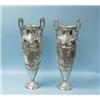 Image 1 : A fine pair of antique German W.M.F. silver plated urns. Each of ovoid form with a pair of flatte…