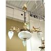 Image 1 : A fine antique French Empire style gilt bronze chandelier. Central frame with globular shade, mou…