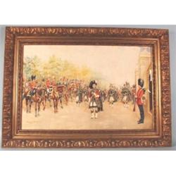 GEORGES BERTIN SCOTT (Scott de Plagnolles) (1873-1942) French school. " March of the Royal Highla…