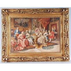 CAMILLO GIOJA BARBERA - 19th century Italian school. Cardinal with courtiers. A very good waterco…