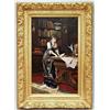 Image 1 : EMIL THEODOR RICHTER (1801-1878) German school. "Young Lady in a Library". Oil on canvas. Signed …