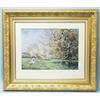 Image 1 : H.CLAUDE PISSARRO - 20th century French school. "Mariette au Verger d'Avernes." Pastel on paper. …