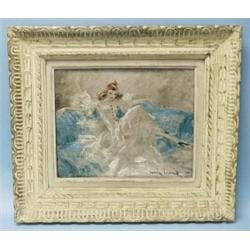 LOUIS ICART (1888-1950) French school. "Papillon." Oil on canvas. Signed lower right. Titled, dat…