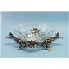 Image 1 : CHRISTOFLE, PARIS - A fine antique French silver plate and crystal centrepiece . The oval crystal…