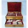 Image 1 : An antique French 129 piece sterling silver cutlery set with ivory handles, comprising 12 of each…