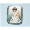 Image 1 : A heavy Austrian enamelled silver cigarette box. Cover handpainted with a semi-nude young girl, f…